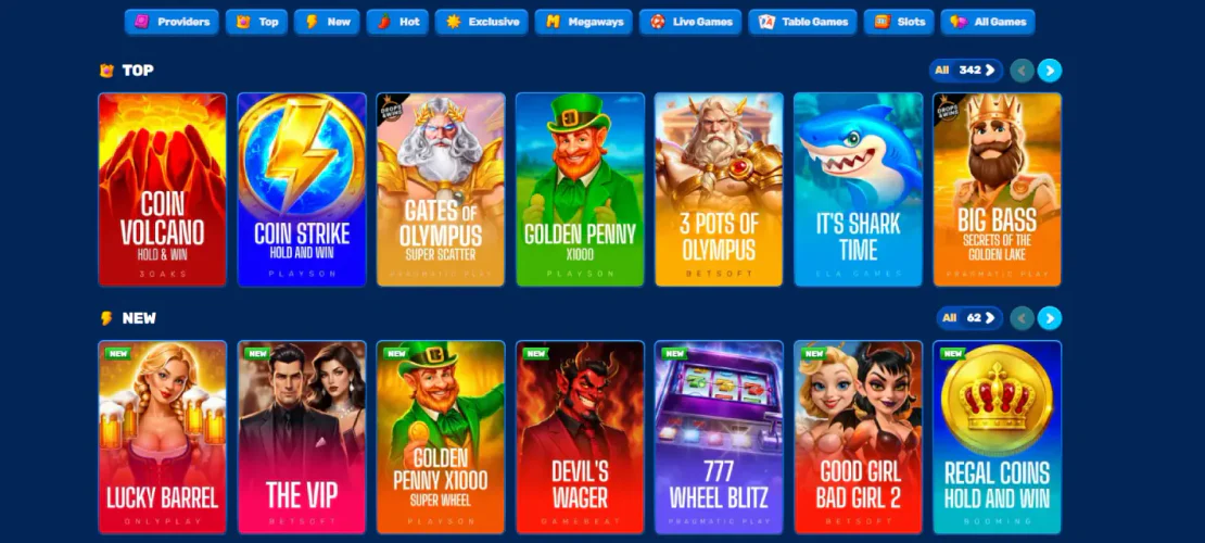 spinfin casino games